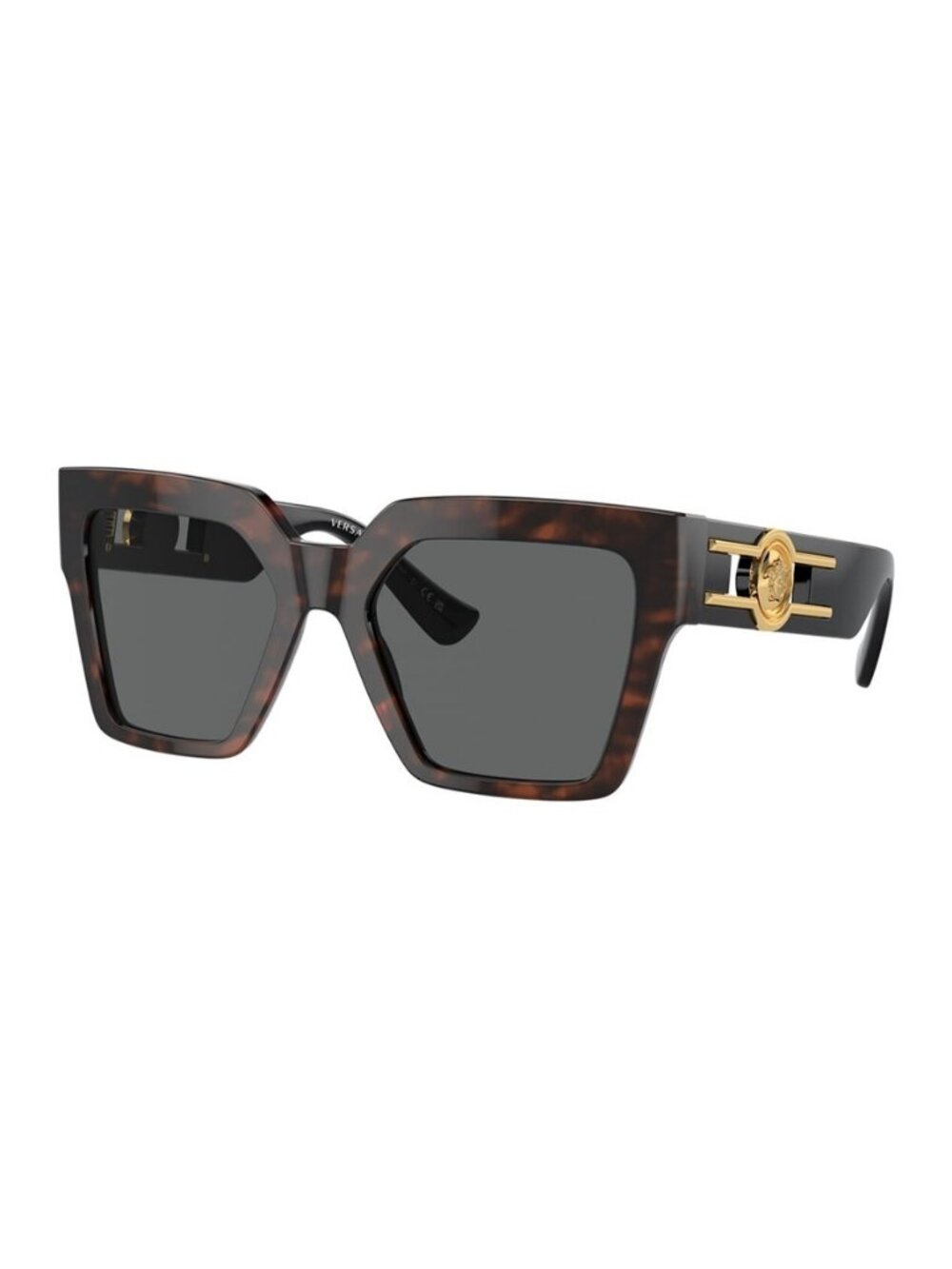 New Authentic Versace Womens Havana and Black Butterfly Acetate Sunglasses